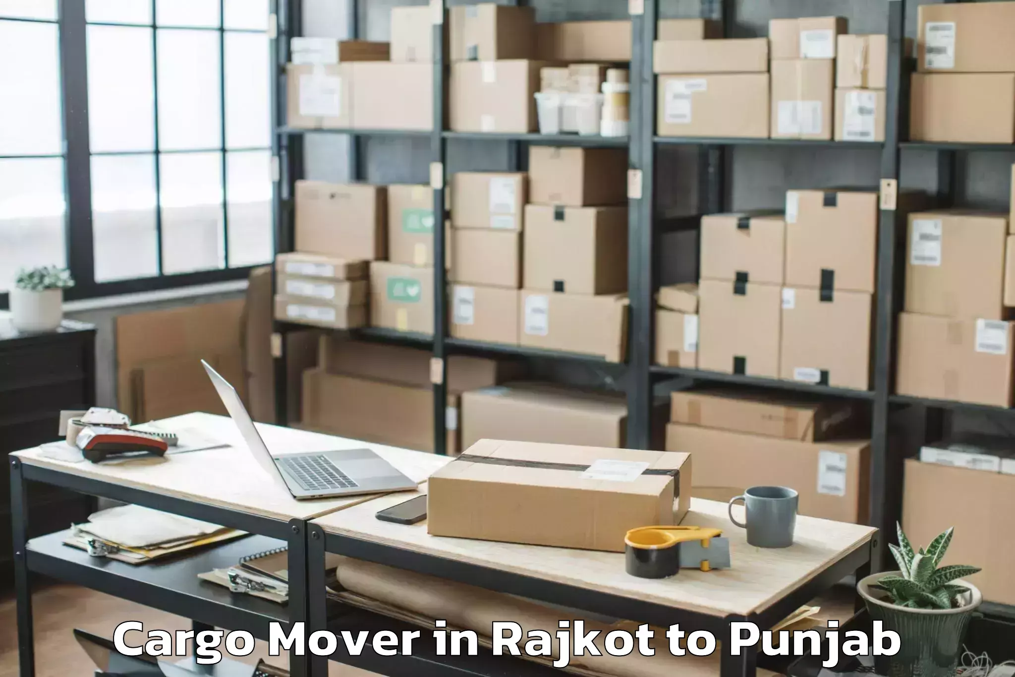 Easy Rajkot to Nurpur Kalan Cargo Mover Booking